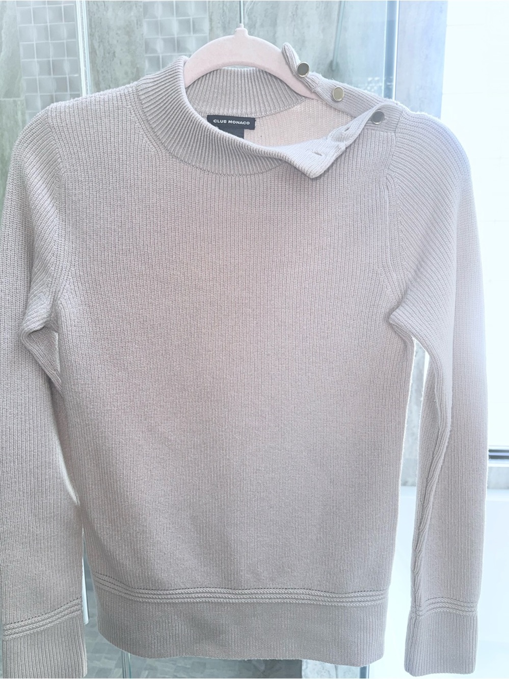 Club Monaco Sweater with Shoulder Buttons